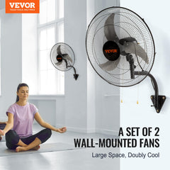 VEVOR 18-inch wall fan with 3-speed control for flexible cooling