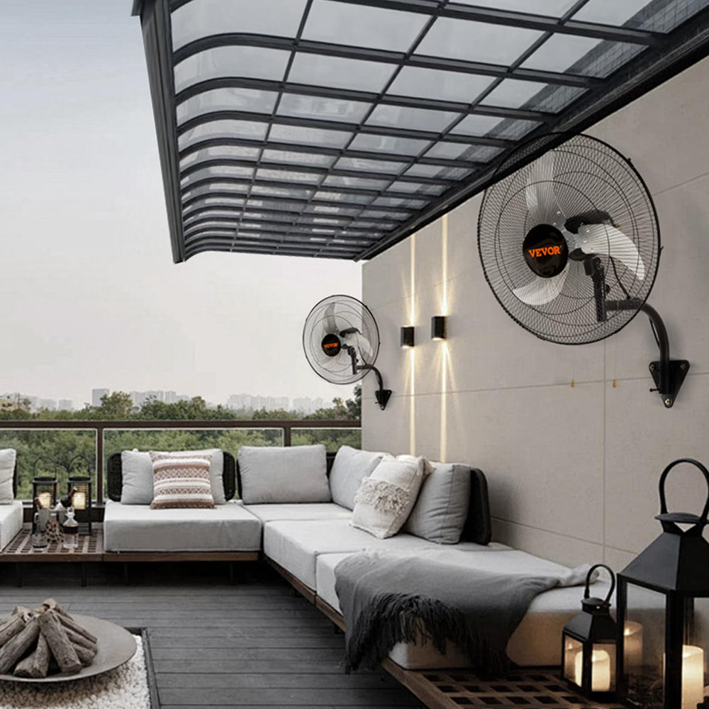 Aluminum blades on VEVOR wall fan for efficient airflow