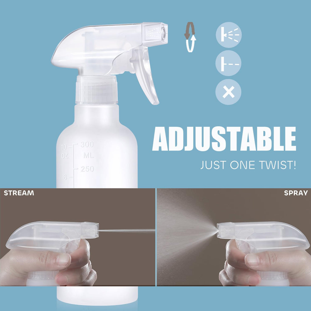 VEXPLO 10oz spray bottle adjustable nozzle for fine mist.