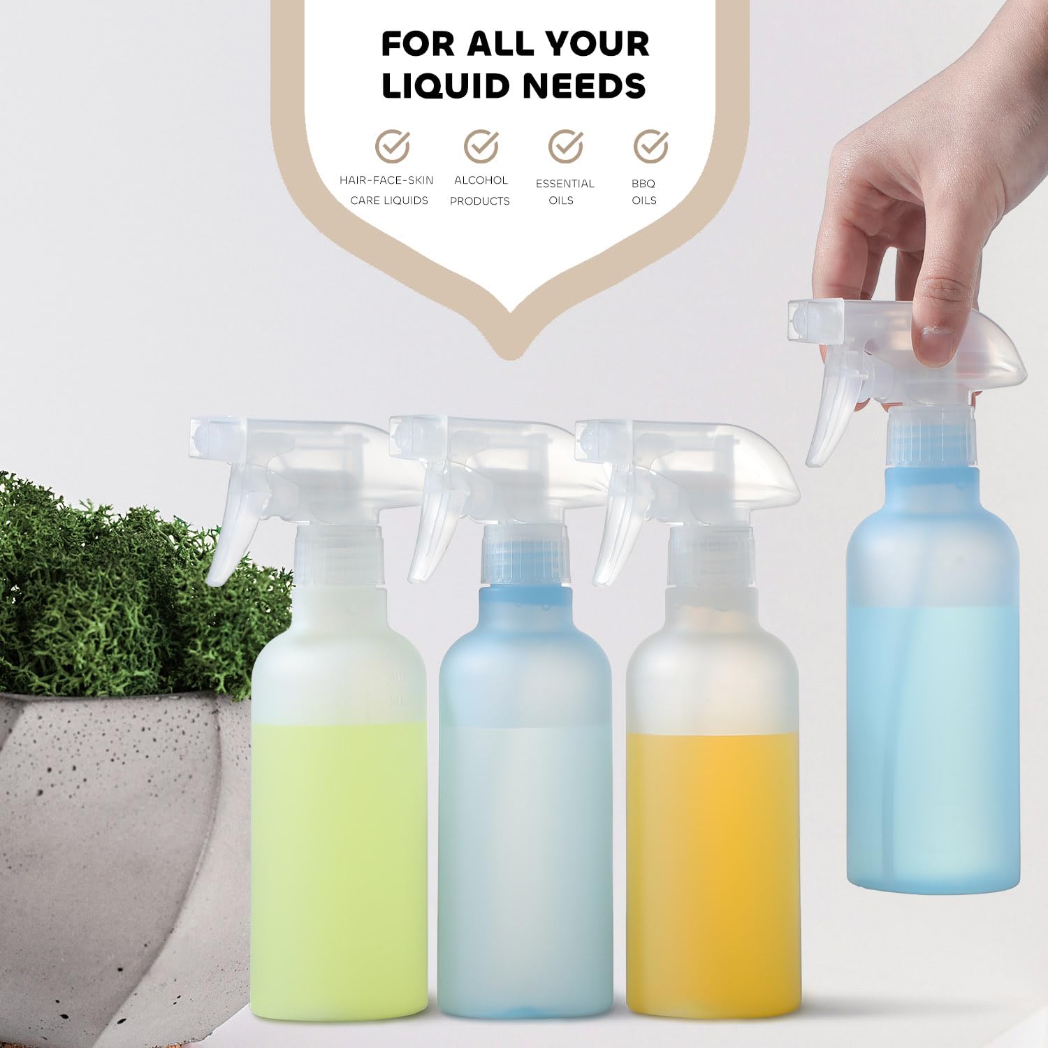 VEXPLO 10oz spray bottle with ergonomic trigger for comfortable operation.