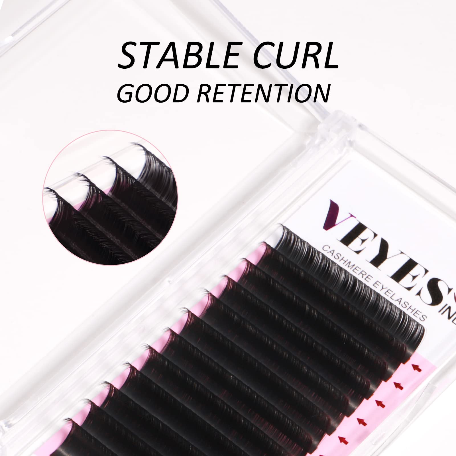 VEYES INC cashmere lashes soft fibers resist deformation for lasting curl.
