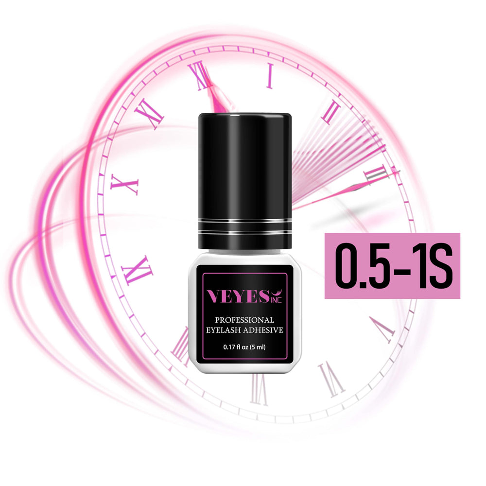 VEYES INC eyelash extension glue bottle cap close-up showing premium formula for lasting lashes.