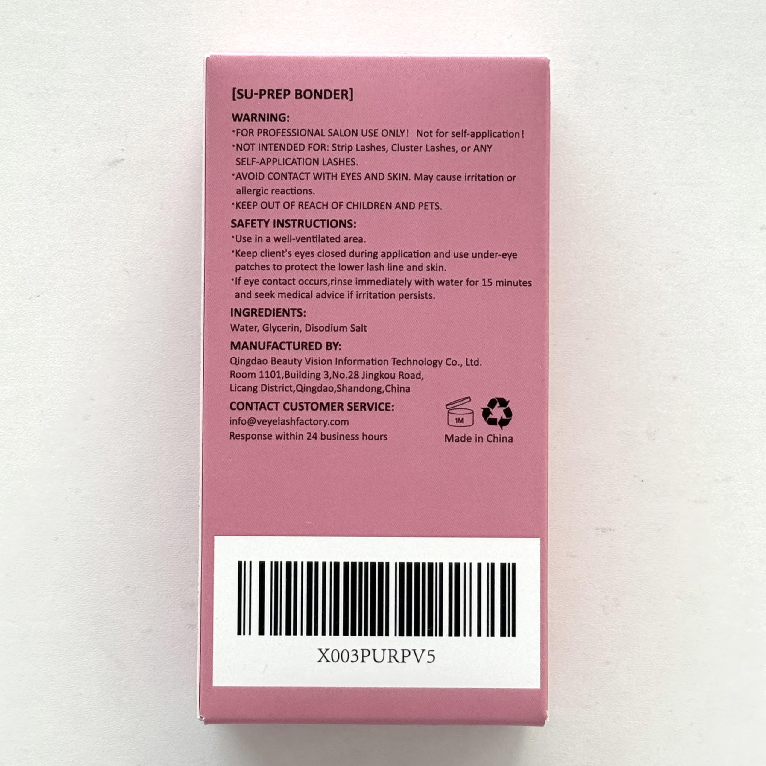 VEYES INC Super Lash Bonder packaging and cap highlight professional branding.