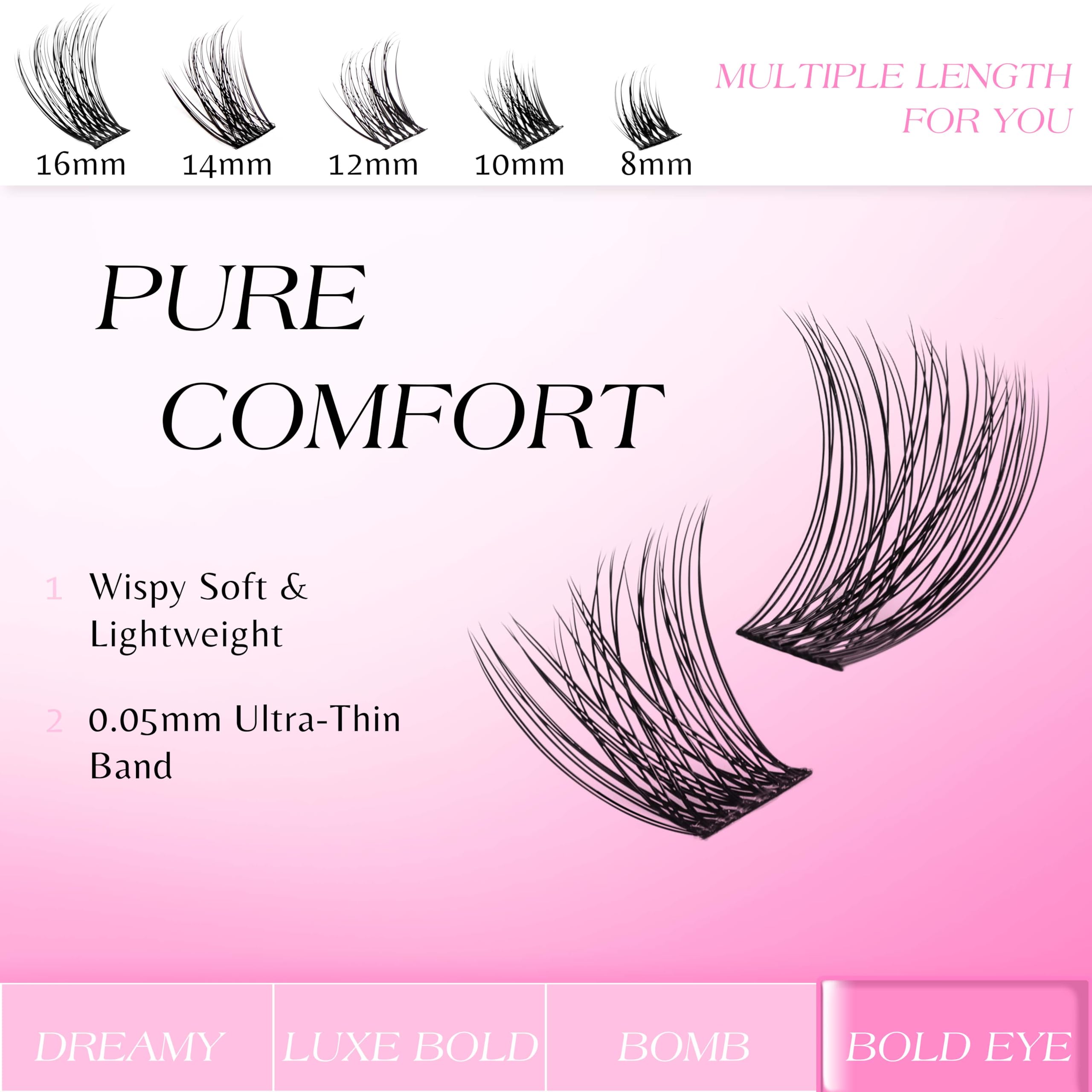 VEYESBEAUTY applying bond and clusters under lashes for easy DIY look.