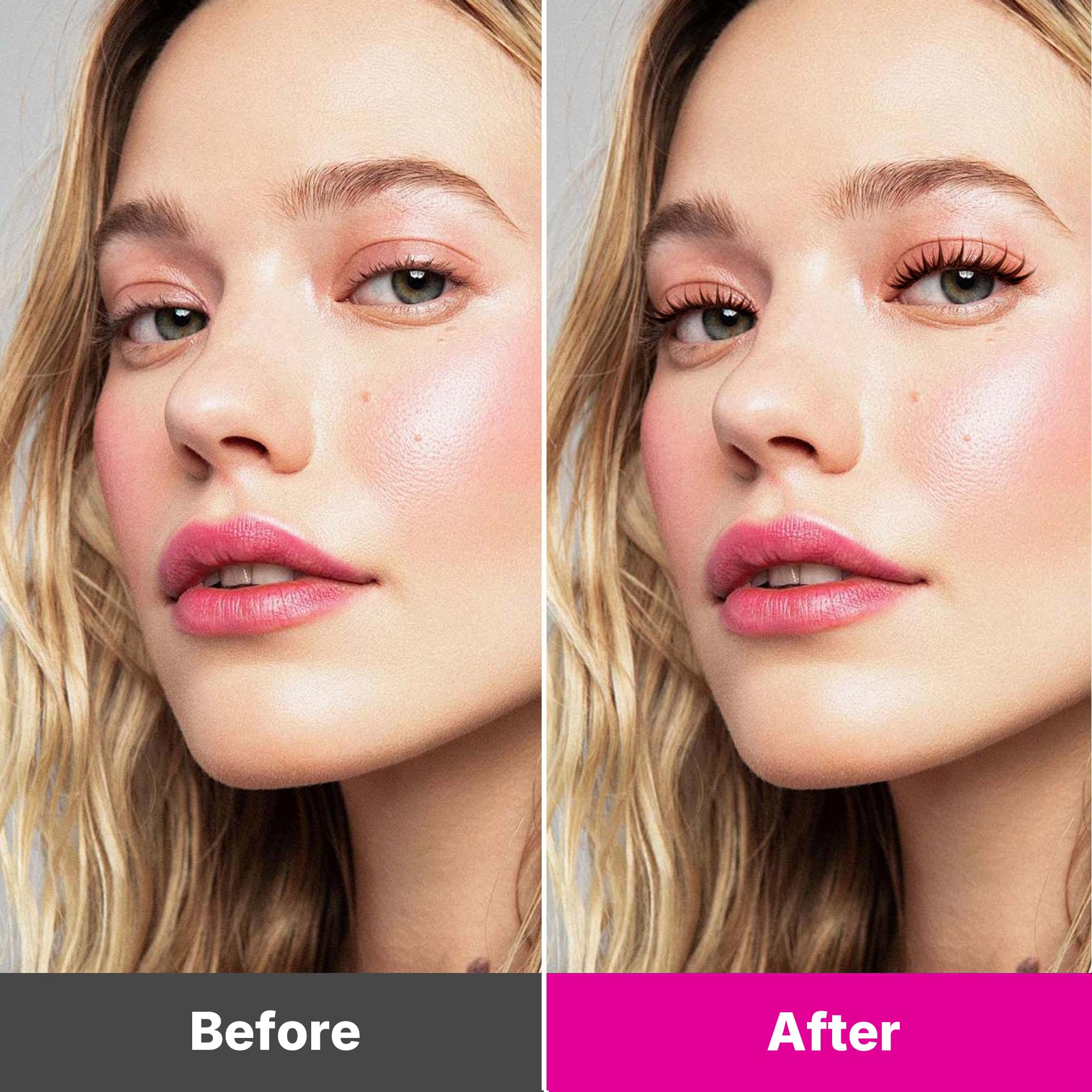 VEYESBEAUTY handmade PBT fibers deliver lightweight, fluffy lash look.