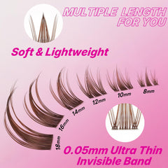 VEYESBEAUTY wispy clusters on eye offer everyday natural appeal.