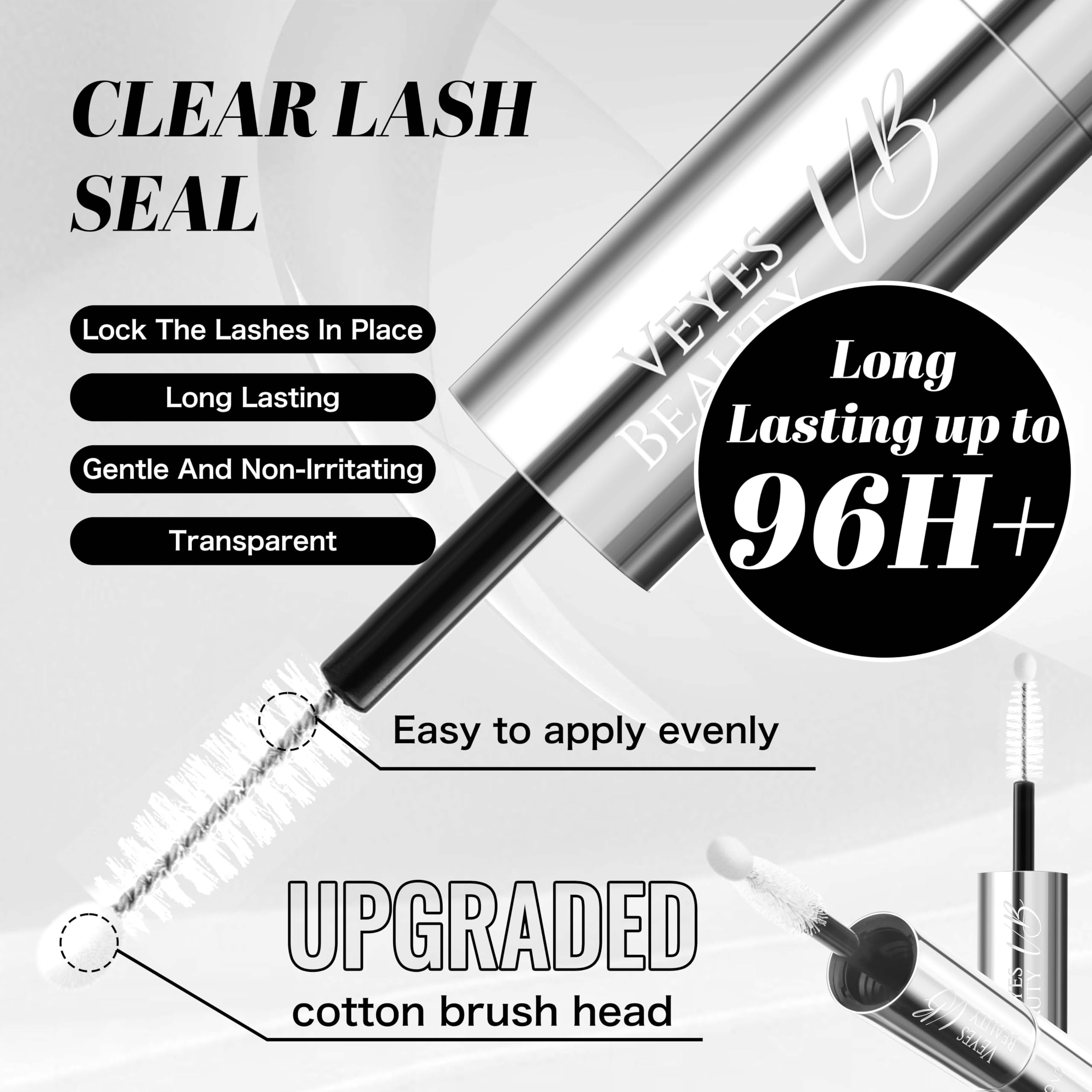VEYESBEAUTY Seal step boosts overall lash durability by up to 30 percent.