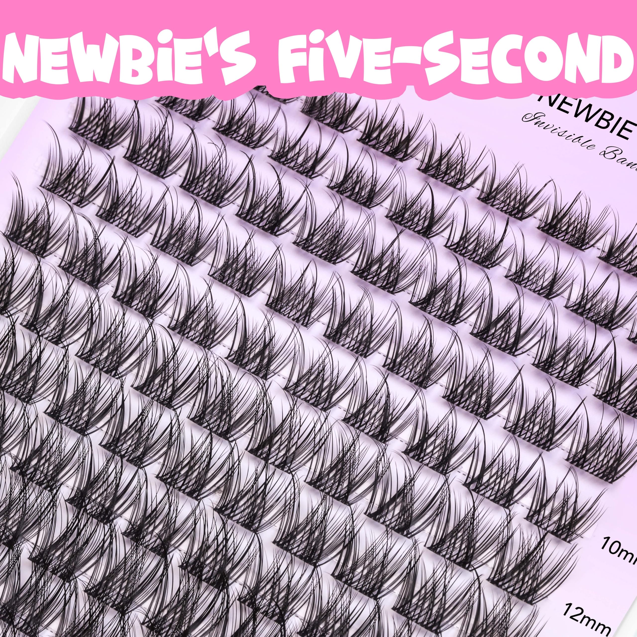 VEYESBEAUTY Invisible-band clusters for seamless lash line and comfort.