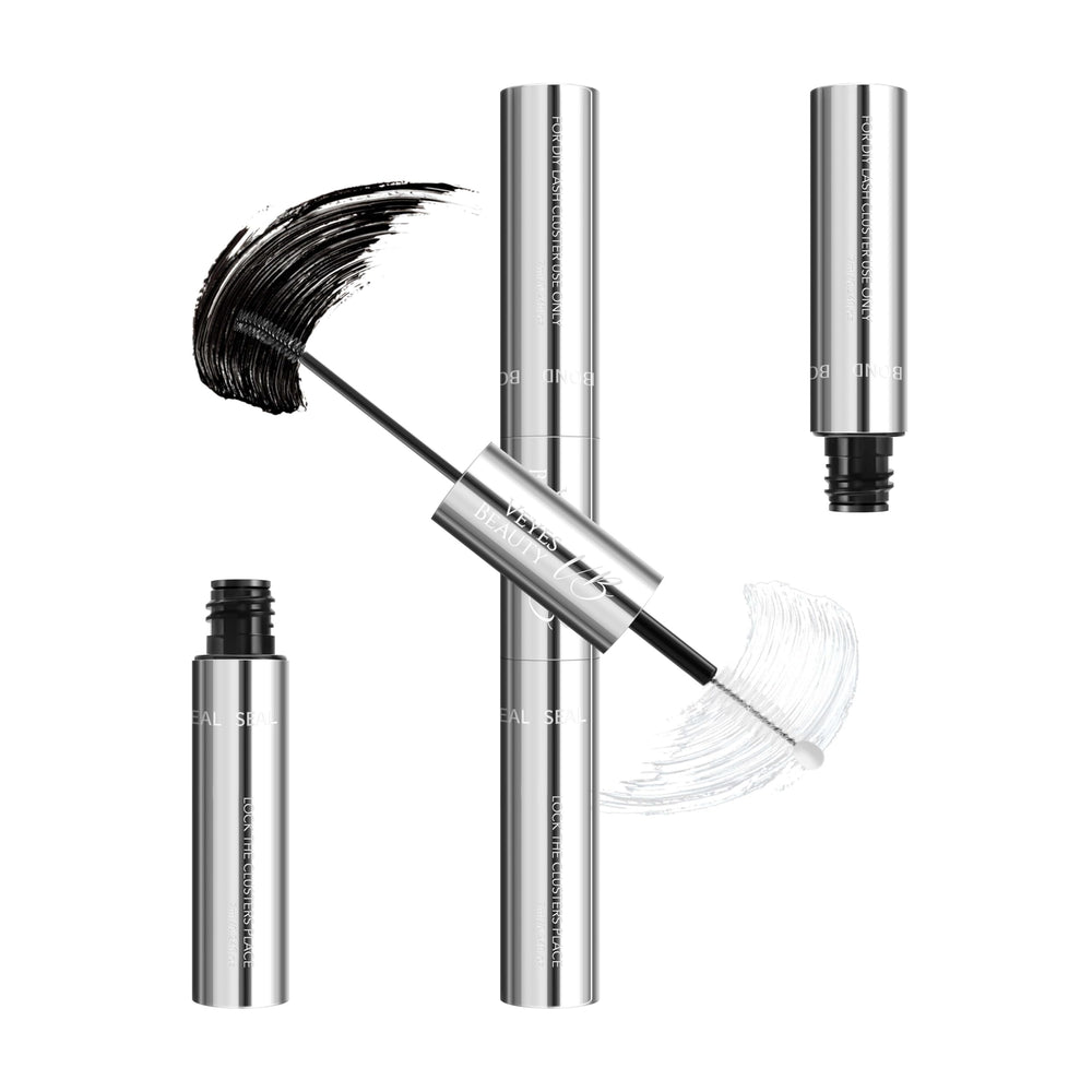 VEYESBEAUTY Lash Bond and Seal with spiral brush ensures even glue application.