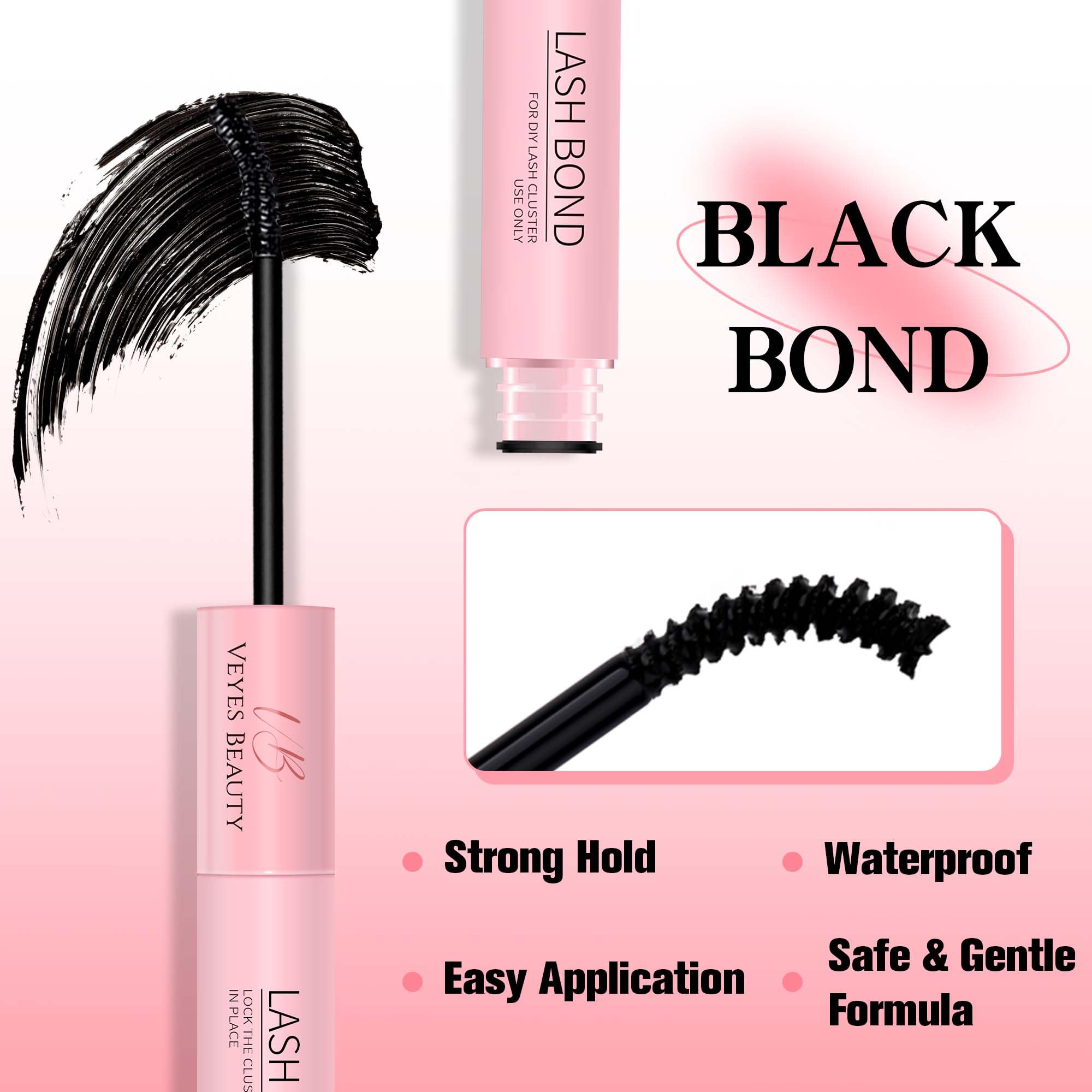 VEYESBEAUTY lash bond and seal in action for DIY lash extensions