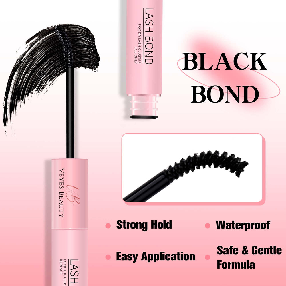 VEYESBEAUTY lash bond and seal in action for DIY lash extensions