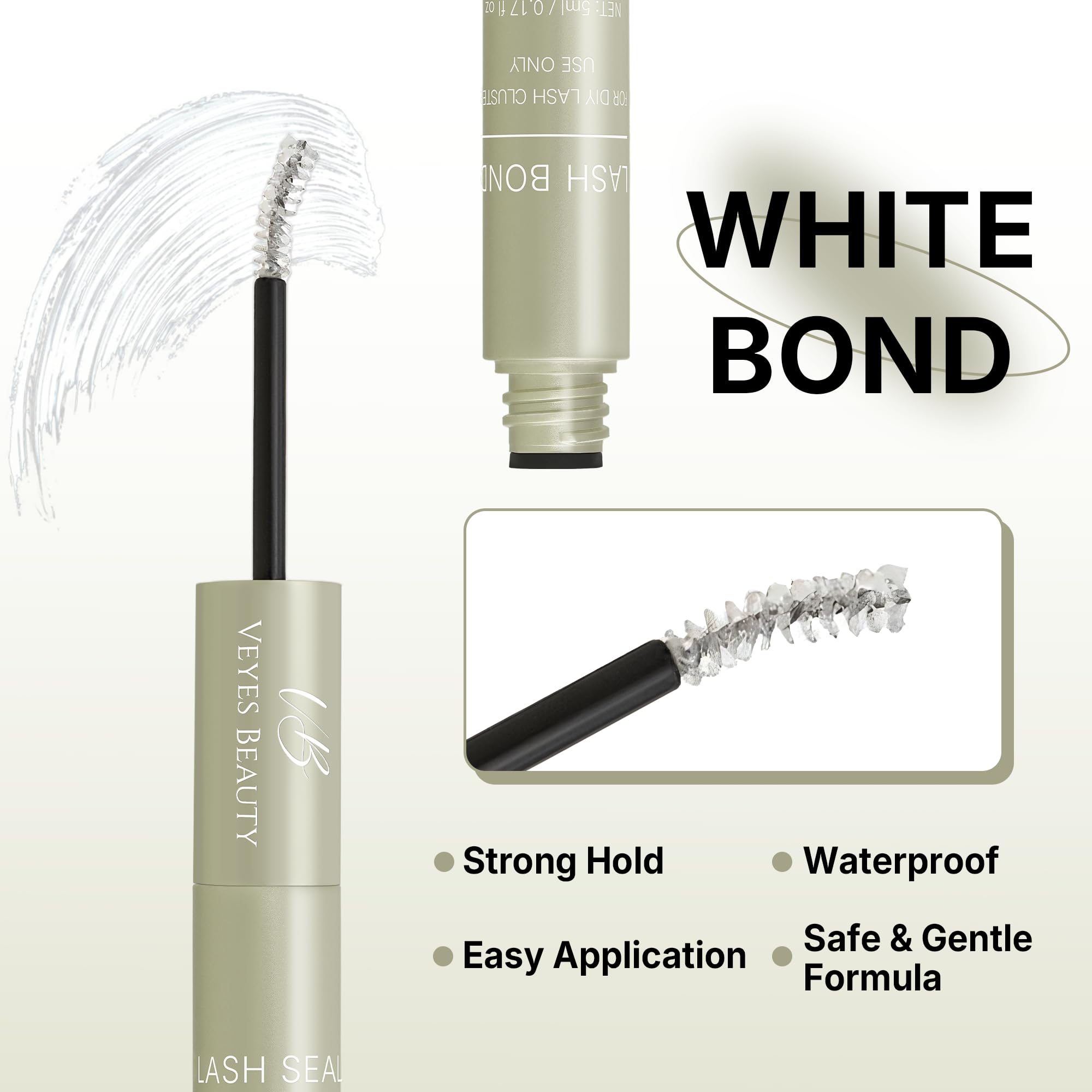 VEYESBEAUTY waterproof 2-in-1 glue and seal for durable wear