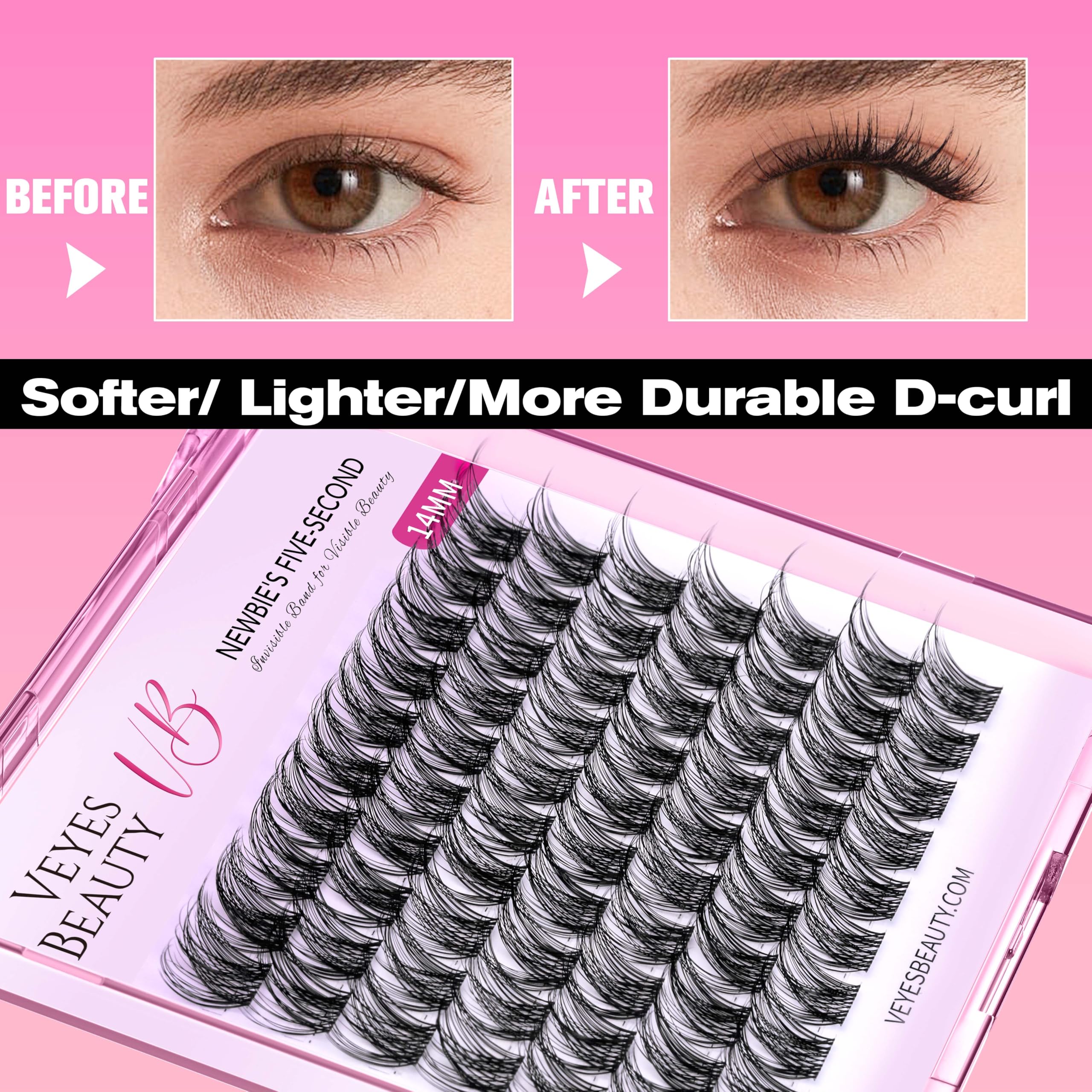 VEYESBEAUTY lash bond and sealer enabling a secure, water-resistant finish.