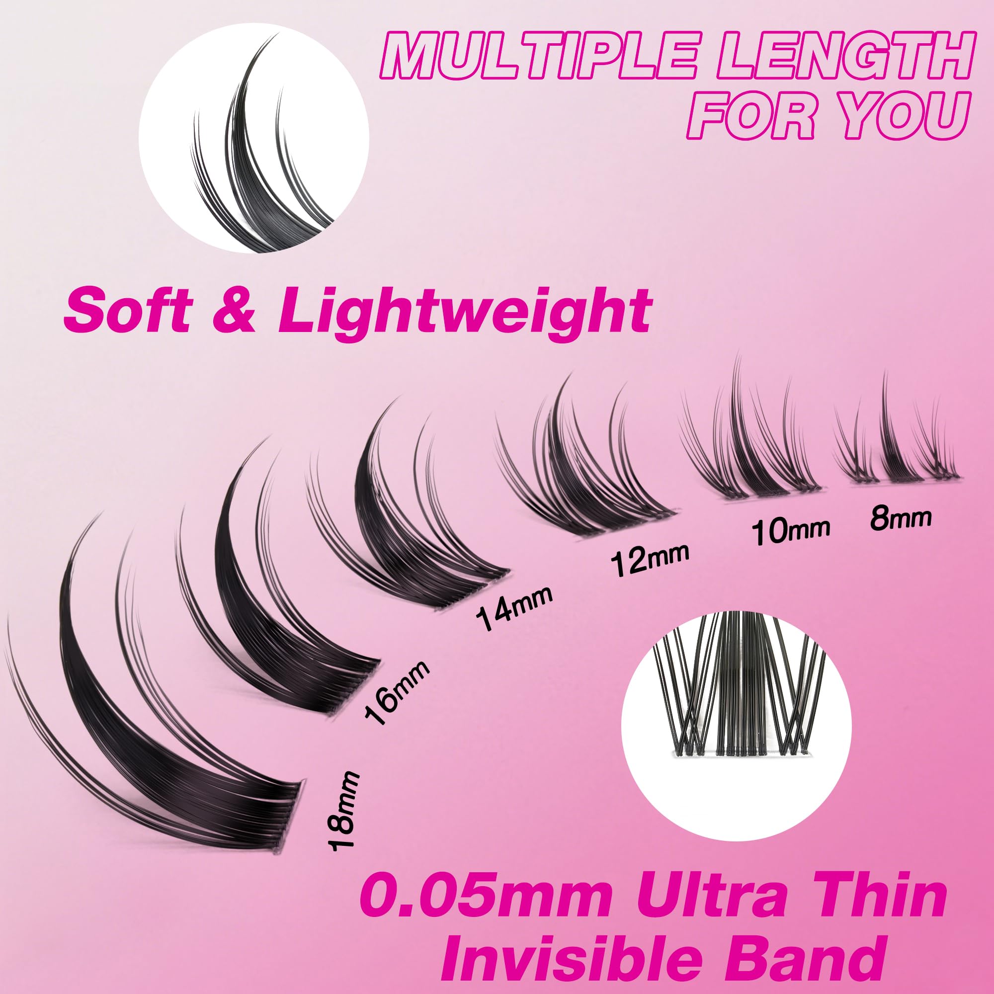 VEYESBEAUTY 12mm length lashes offer subtle definition without heaviness.