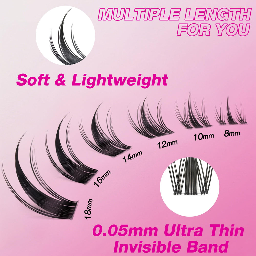 VEYESBEAUTY 12mm length lashes offer subtle definition without heaviness.