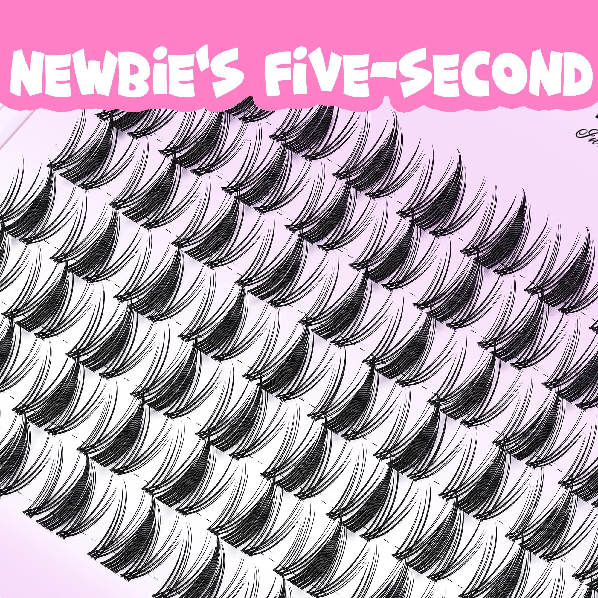 VEYESBEAUTY Five-second lash clusters enable quick, beginner-friendly application.