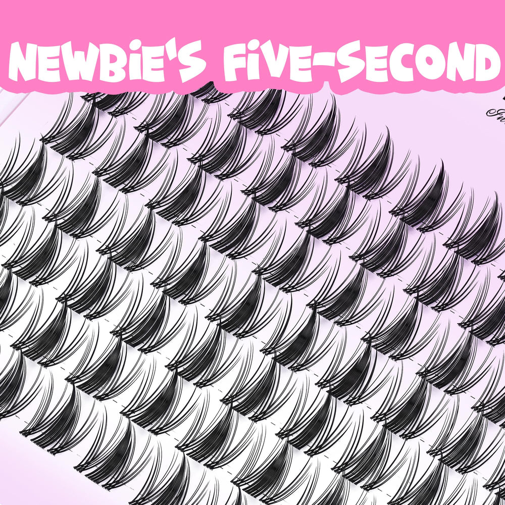VEYESBEAUTY Five-second lash clusters enable quick, beginner-friendly application.