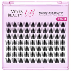 VEYESBEAUTY Lash Clusters with invisible band for comfortable wear.