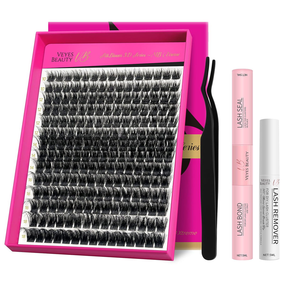 VEYESBEAUTY Lash Clusters Kit Application enables quick, customizable lash looks.
