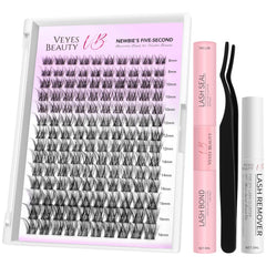 VEYESBEAUTY Lash Clusters Kit packaging for easy access and storage.