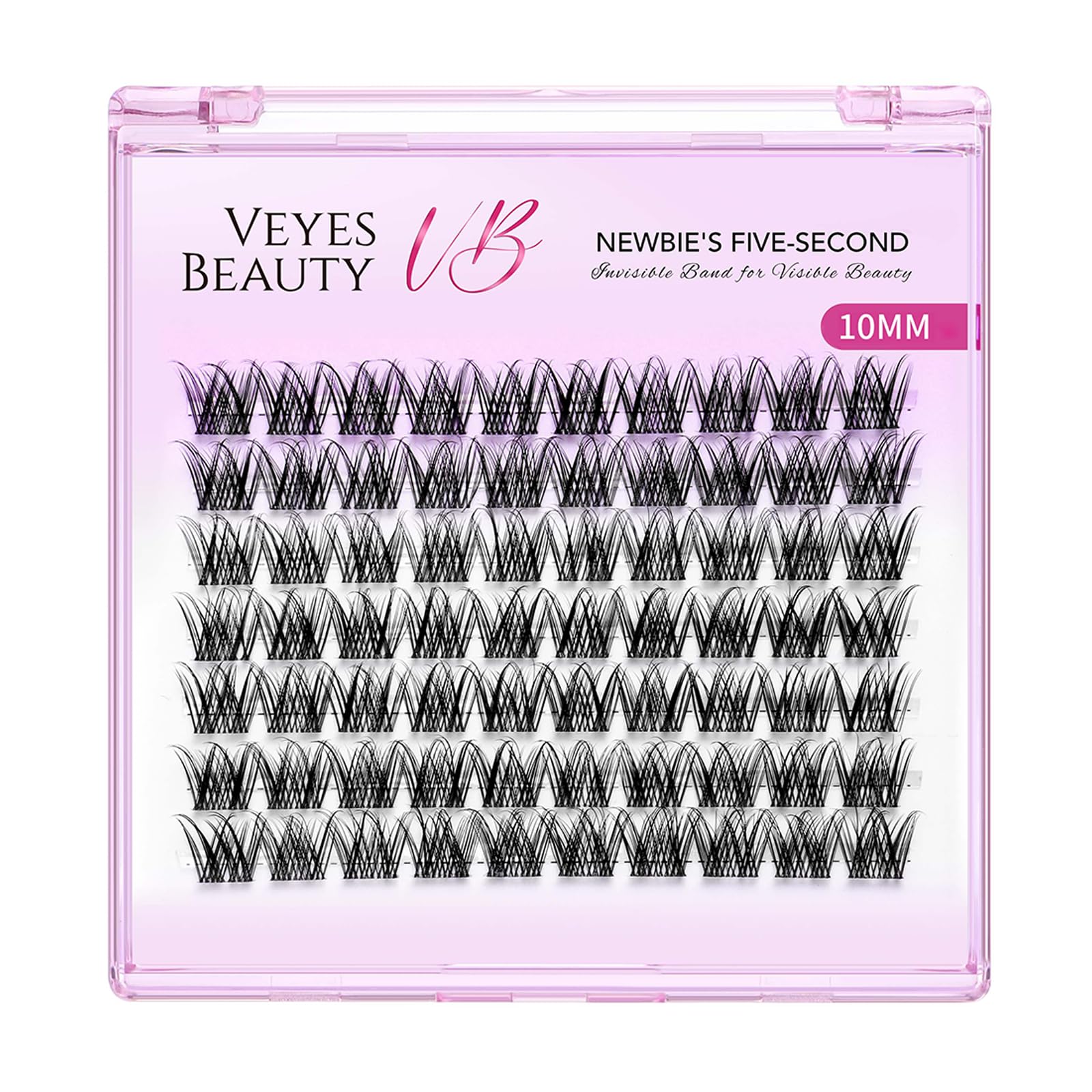 VEYESBEAUTY Lash Clusters thin invisible band closeup for seamless, comfortable wear.
