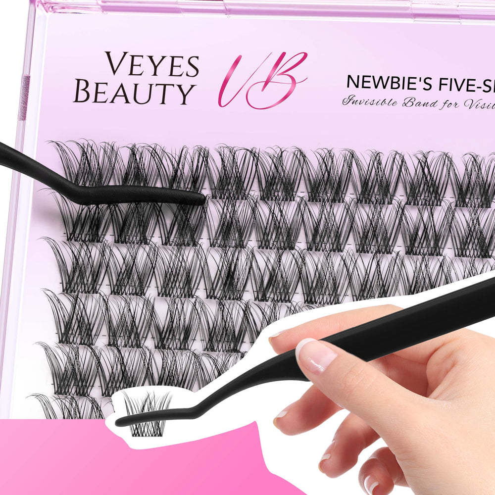 VEYESBEAUTY Lash Clusters waterproof sealer boosts wear time and humidity resistance.