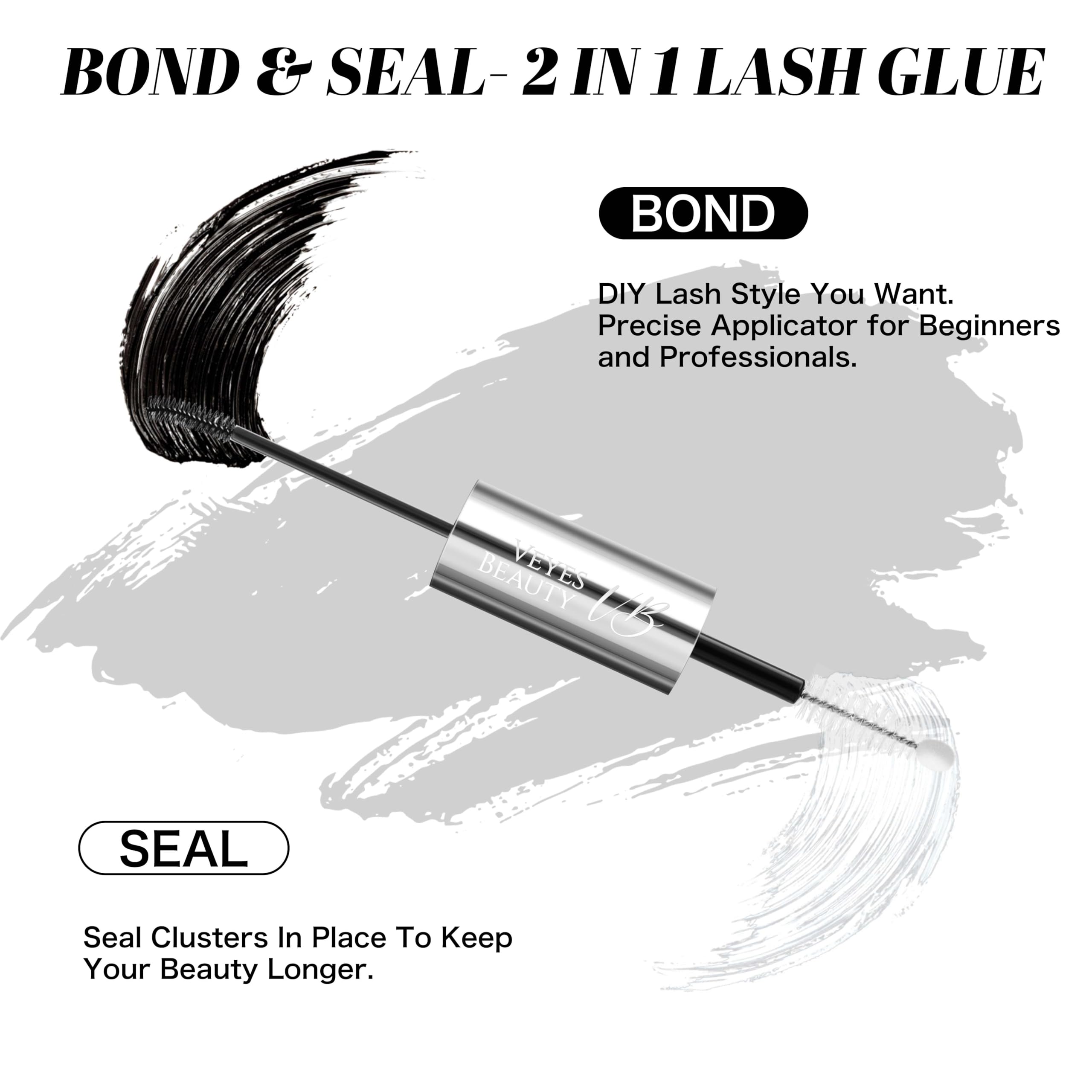 VEYESBEAUTY 2-in-1 system forms a protective seal for longer retention.