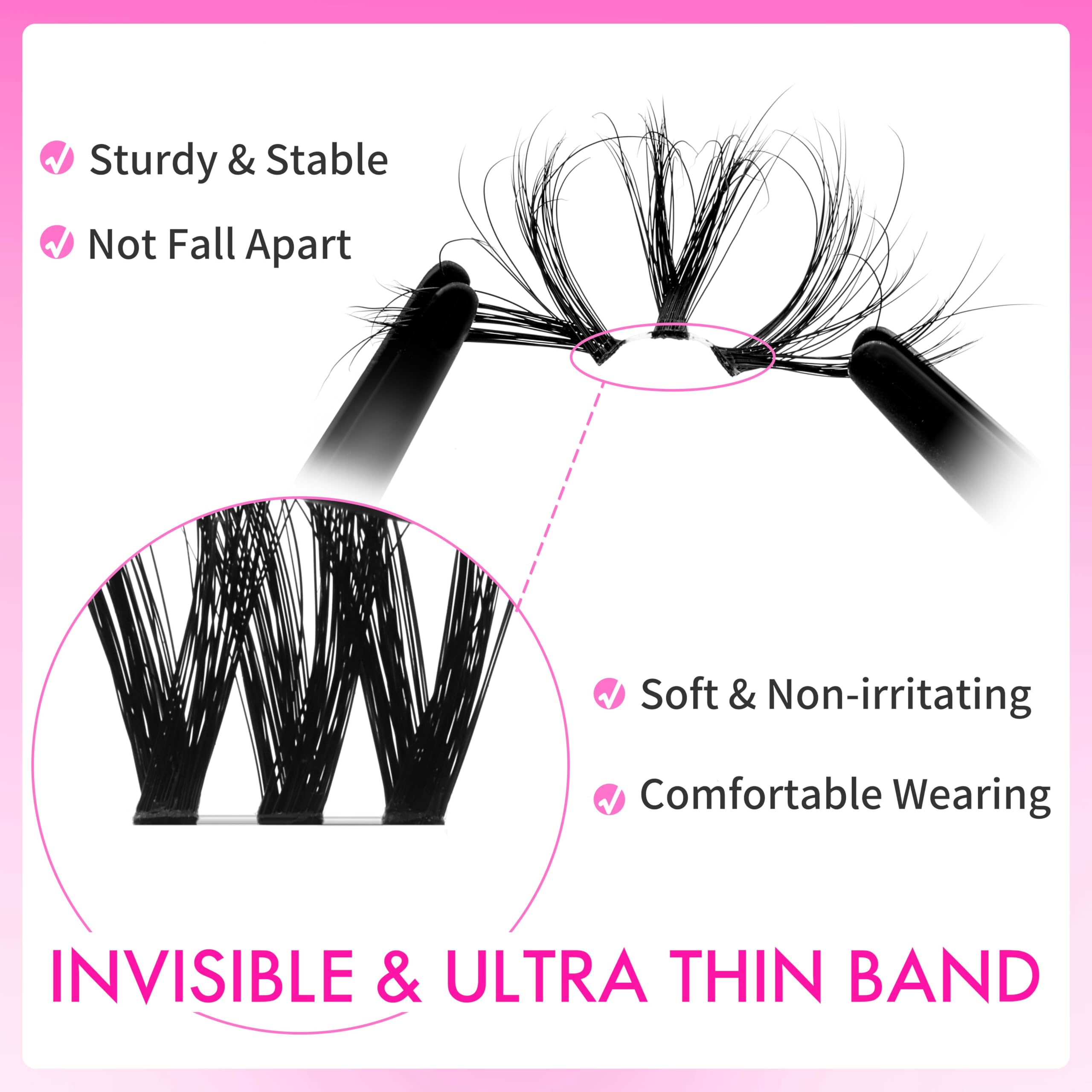 VEYESBEAUTY soft PBT fibers provide comfortable wear.