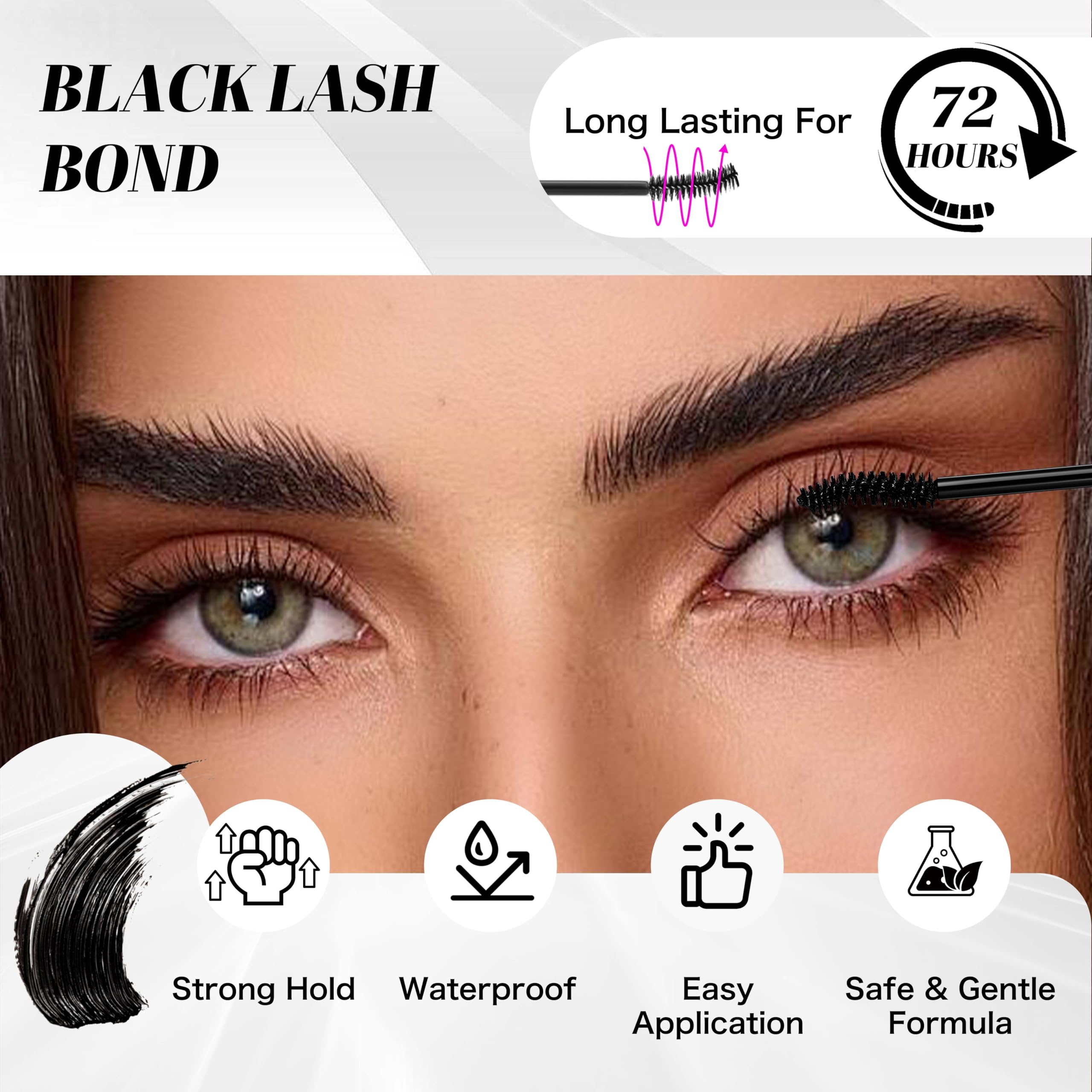 VEYESBEAUTY Waterproof bond and seal deliver durable hold through daily activities.