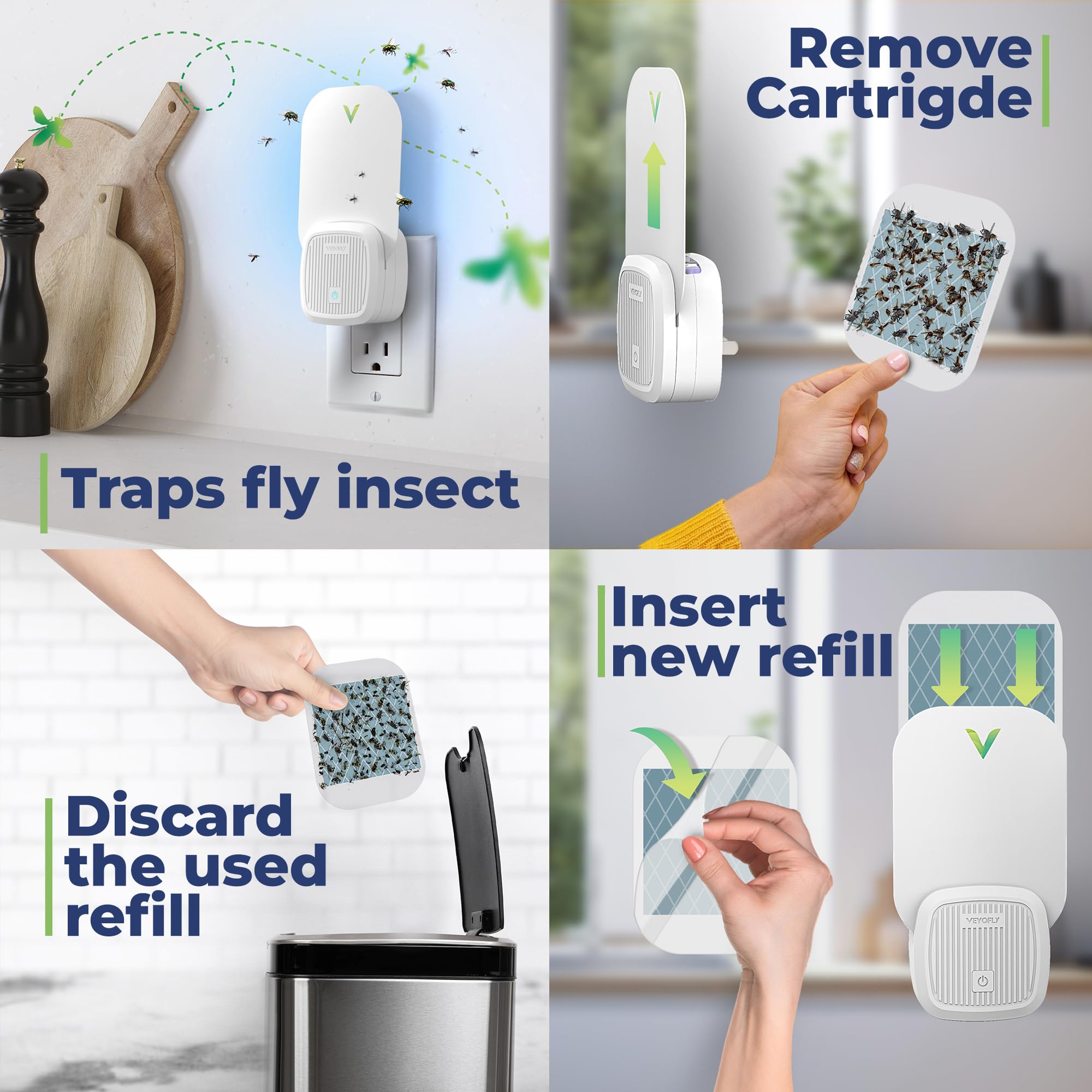 VEYOFLY white and black design blends with modern decor.