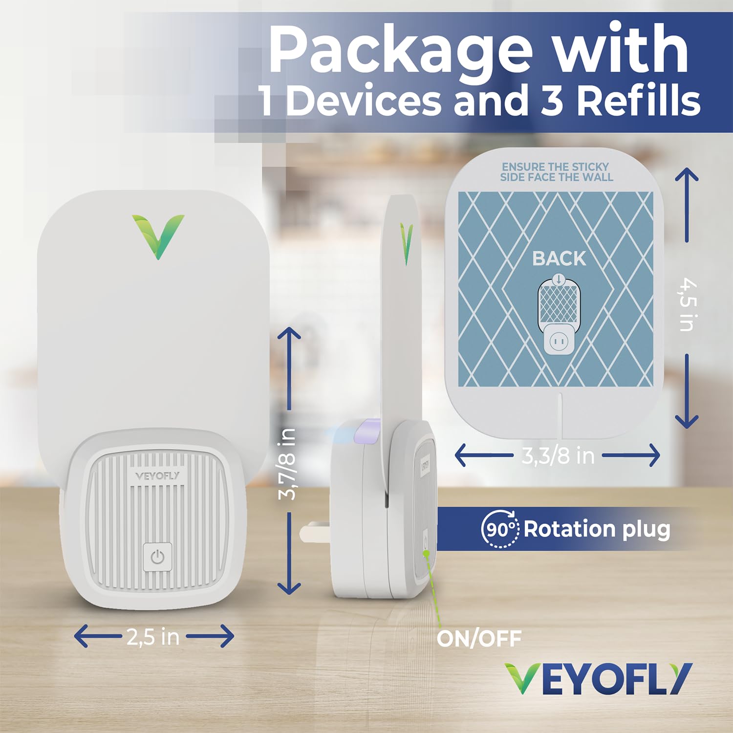 VEYOFLY placed in a bedroom for quiet pest control