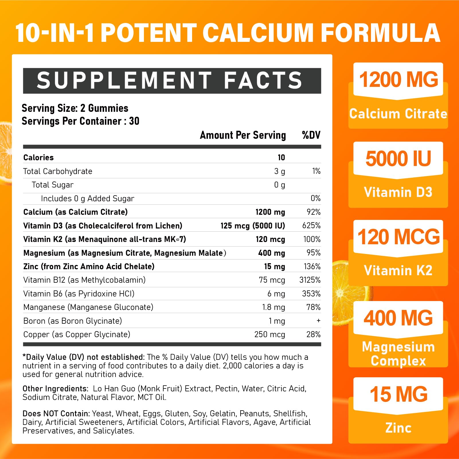Veyttisy Calcium 1200 mg bottle label closeup highlights D3 and K2 for bone support.