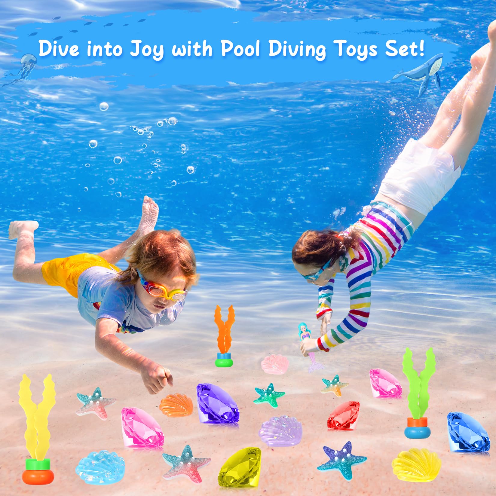 VGOFUN diving gems medium, great for cooperative games and sorting challenges