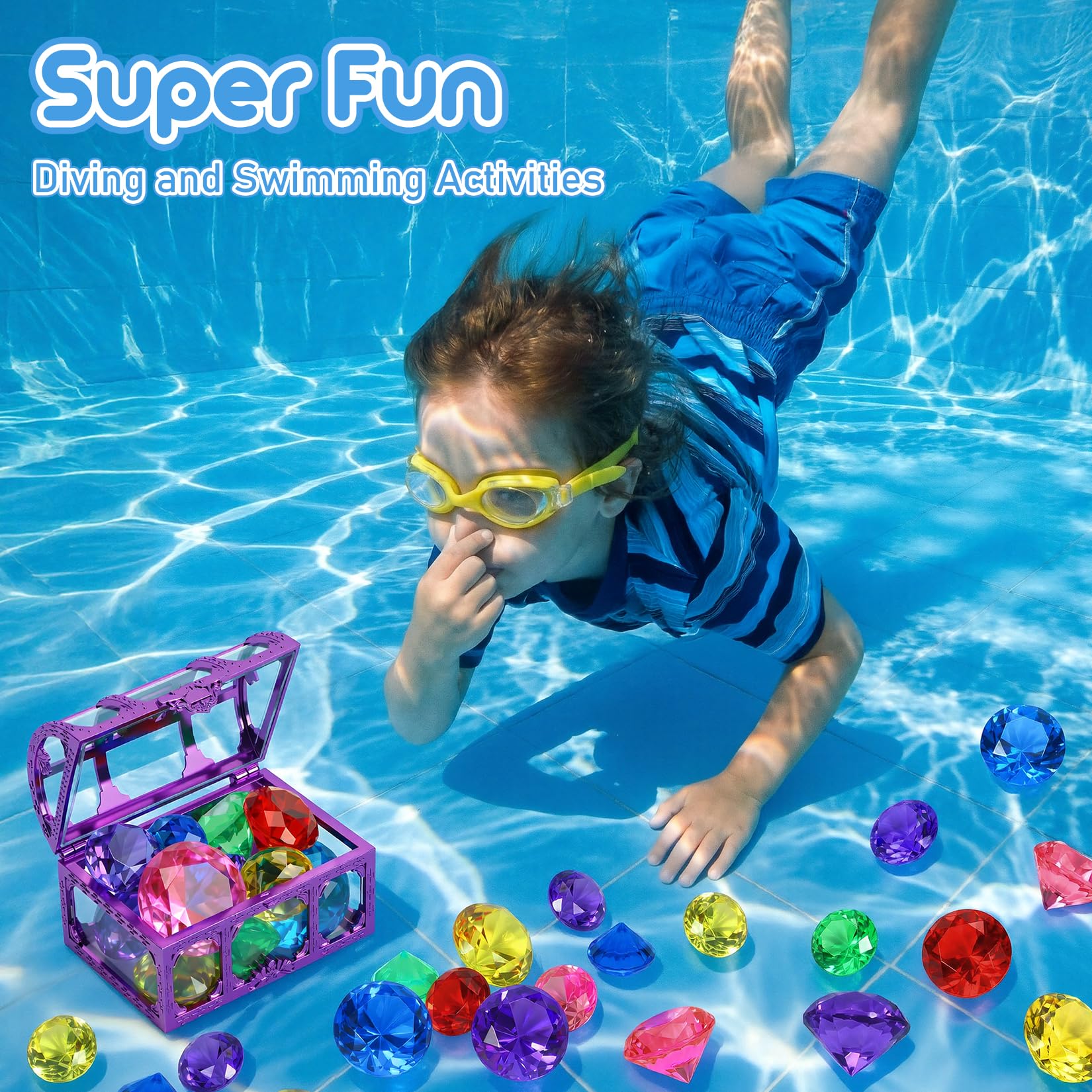 VGOFUN medium pink diving gem makes kids' color-spotting games
