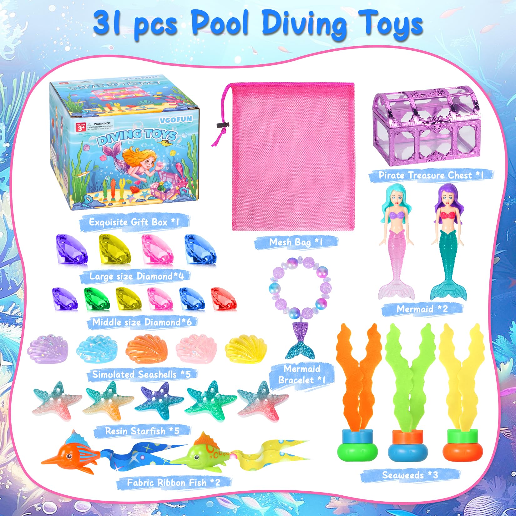 VGOFUN seaweed decorations spark imaginative underwater scenes during play