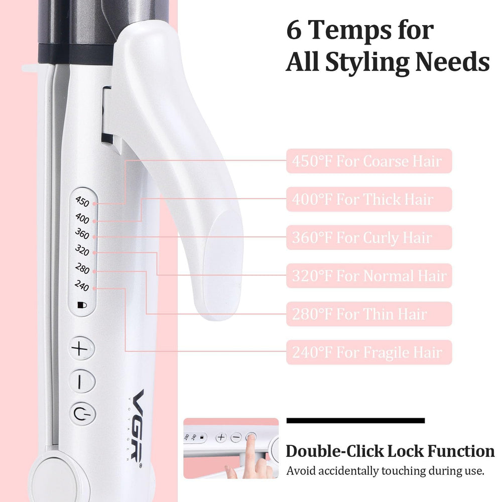 VGR double-click temperature-lock keeps your preferred heat steady.