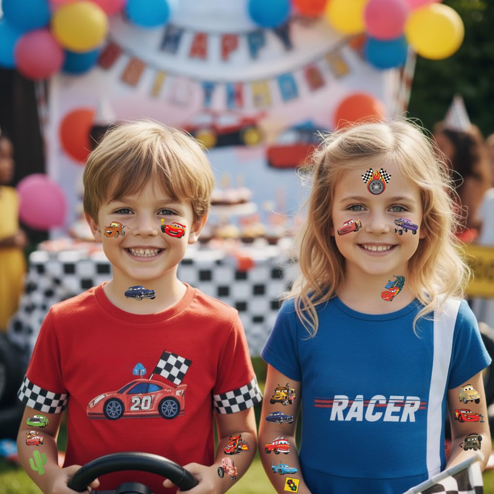 VGRANHMAZ racing car tattoo design 02 boosts party fun with color.