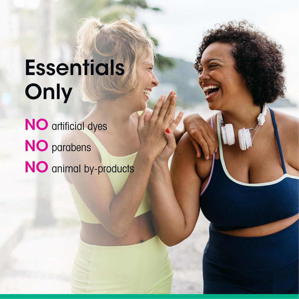 vH Essentials Foaming pump top showing rich lather for intimate care