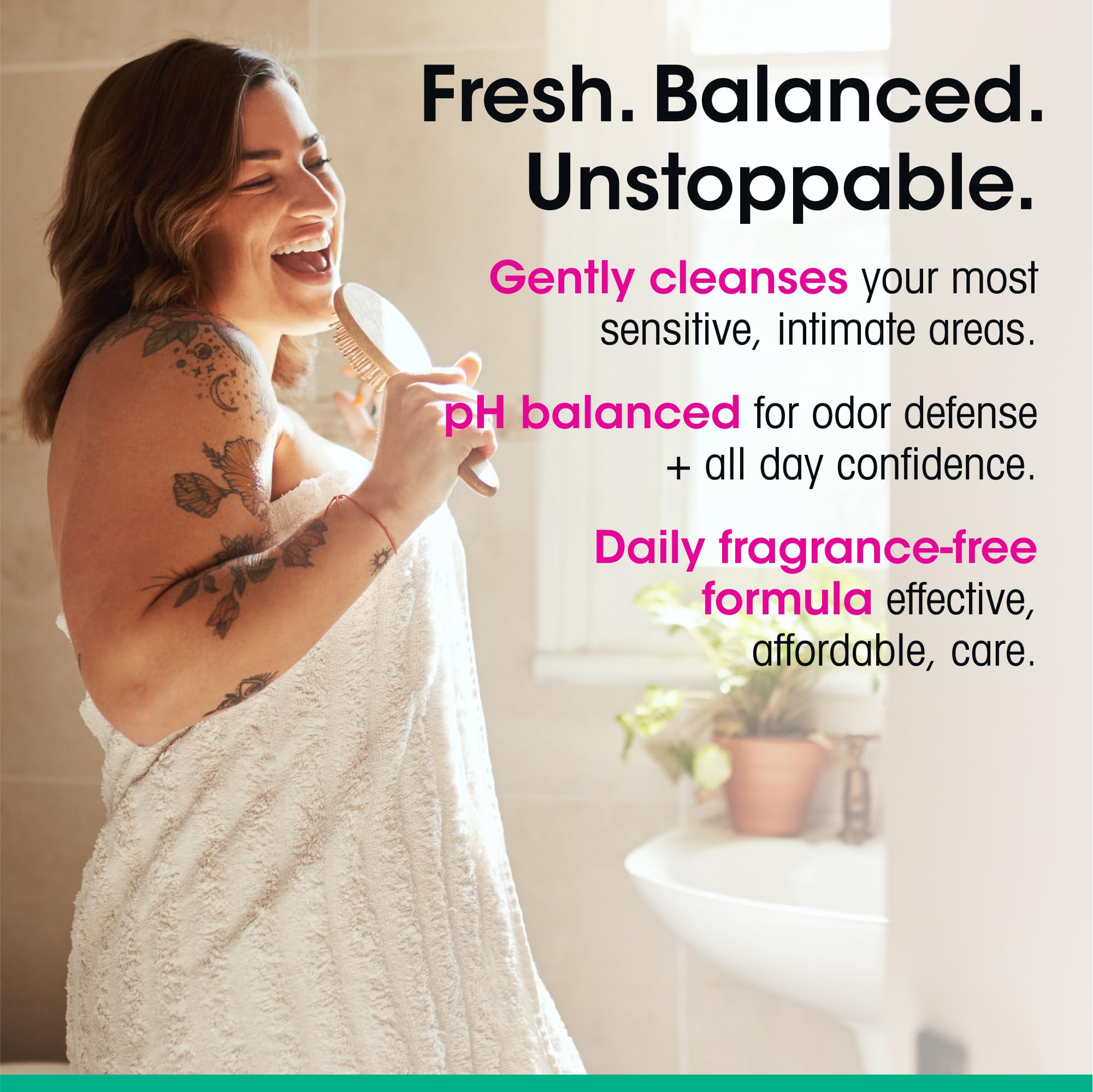 Prebiotics fructooligosaccharides visual shown for supporting balanced vaginal flora.