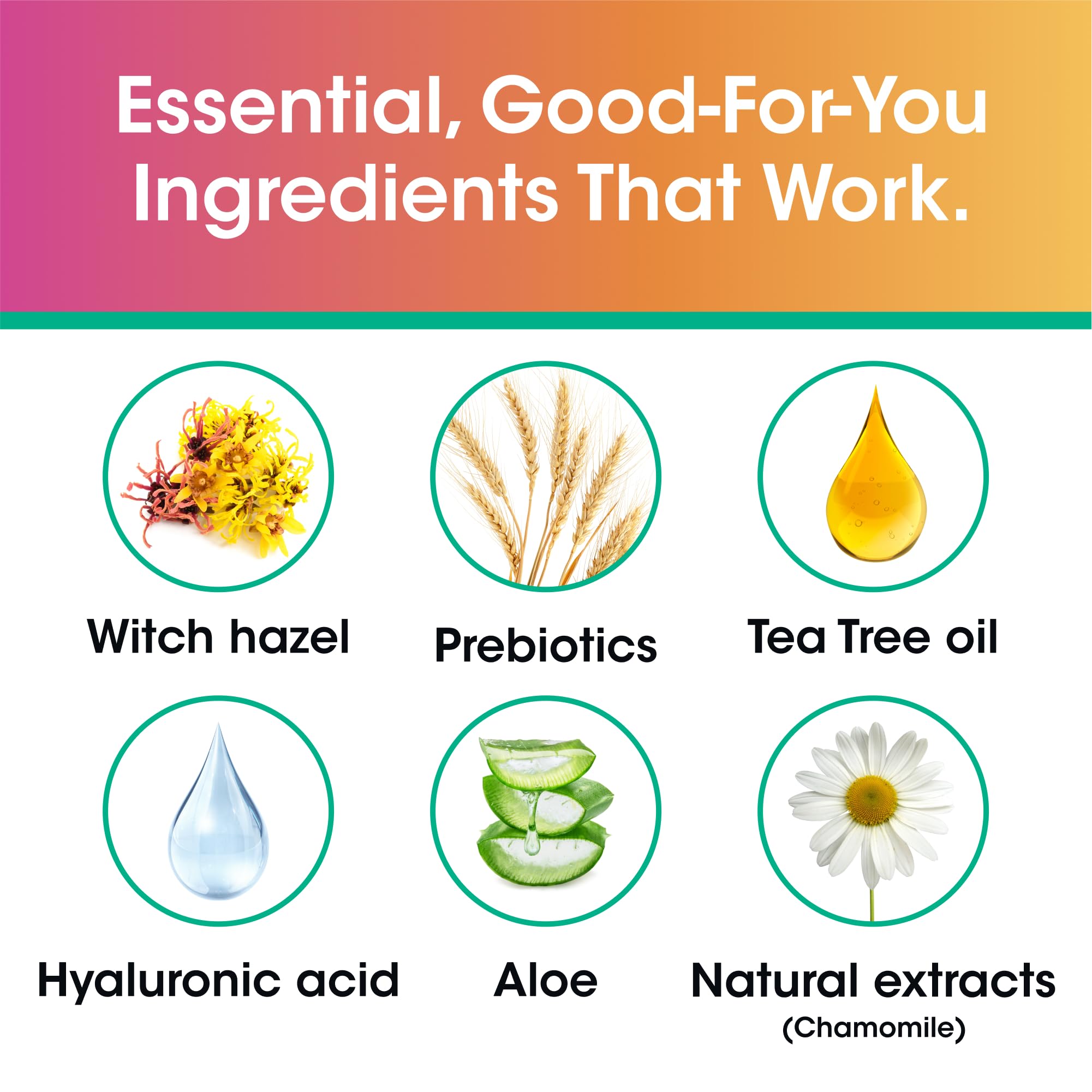 vH essentials wipes with prebiotics illustrating balanced flora support