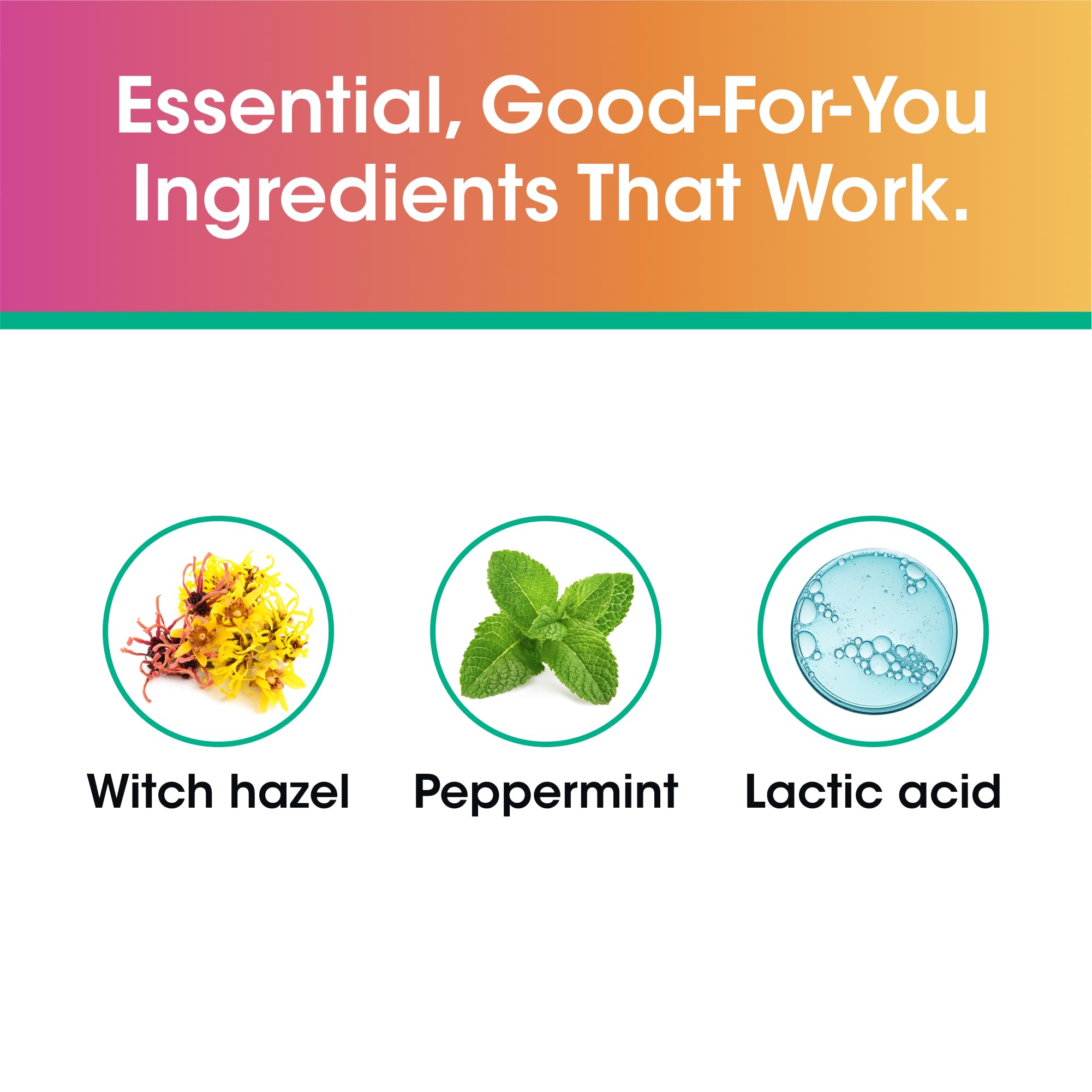 vh essentials spray highlights witch hazel formula for gentle, fragrance-free external cleansing.