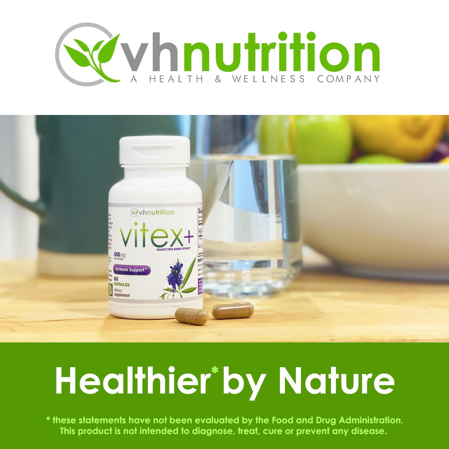 VH Nutrition VITEX+ bottle top image highlighting secure seal