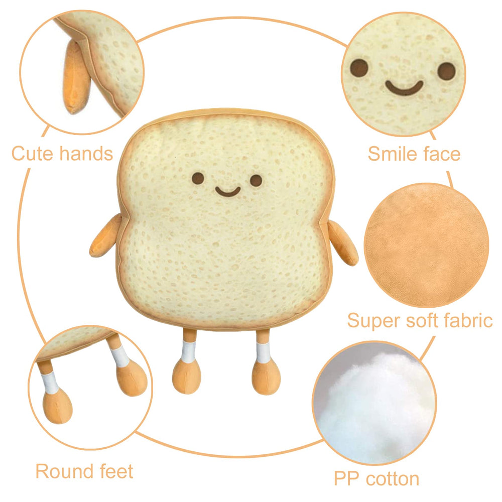 VHYHCY toast bread pillow bedroom decor to brighten sofa and relax.