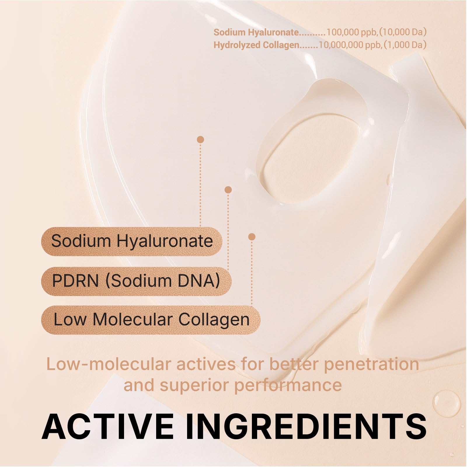 VIABEAUTY Bio Collagen Mask with niacinamide for smoother texture