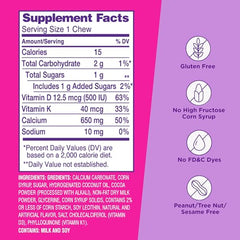 Viactiv Calcium with D and K label graphic highlights higher absorption benefits.