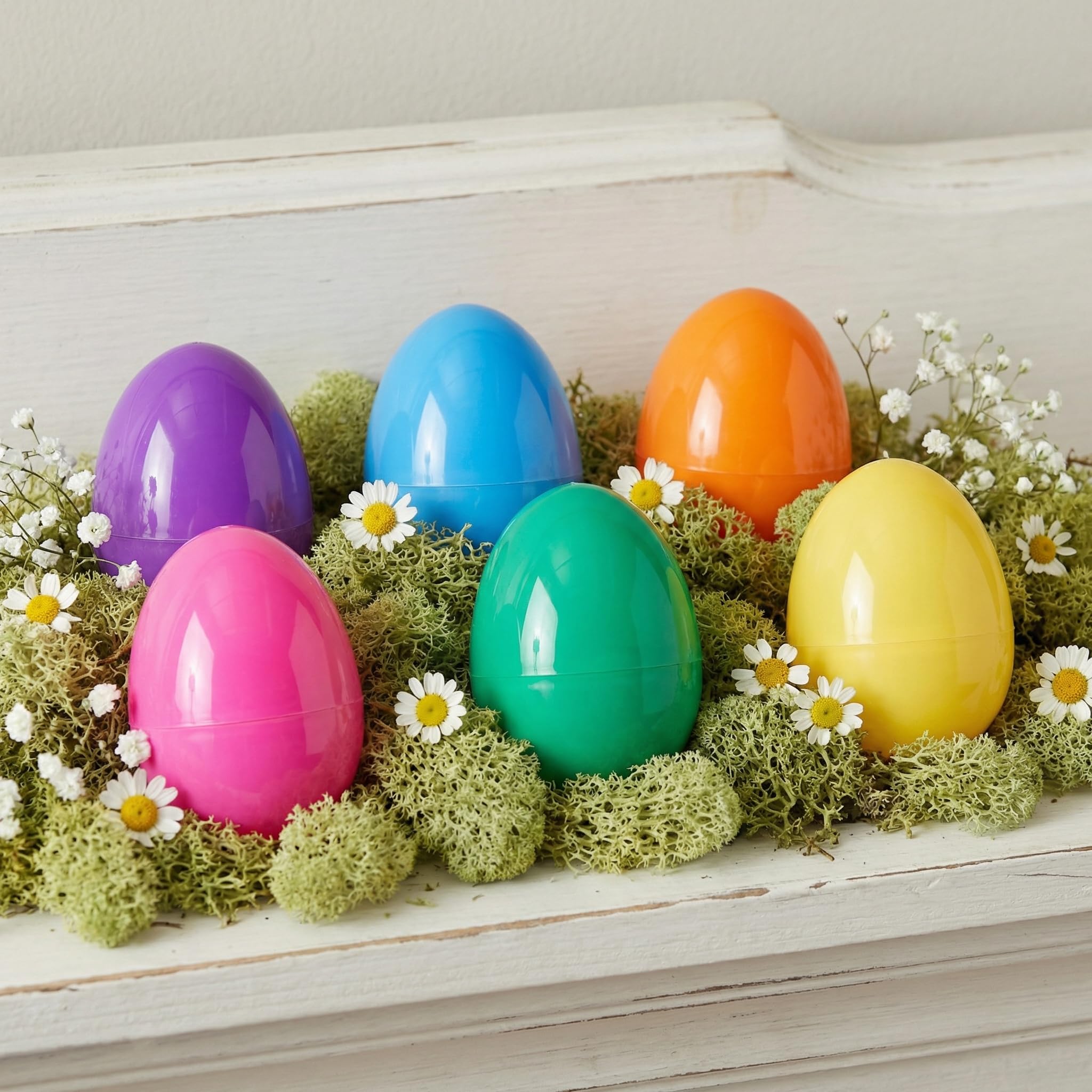 Viaecone jumbo 6-inch Easter eggs in a basket for party decor
