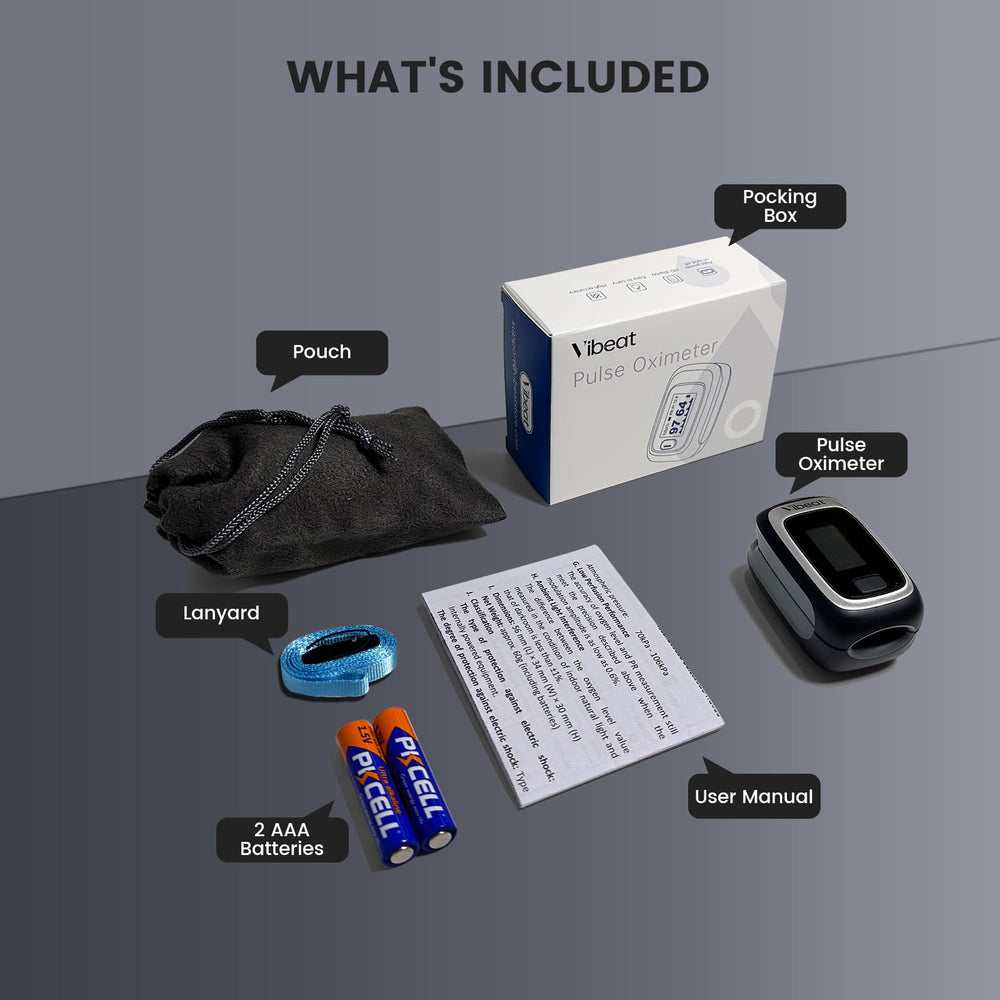 Vibeat includes battery, lanyard, and pouch for easy carry.