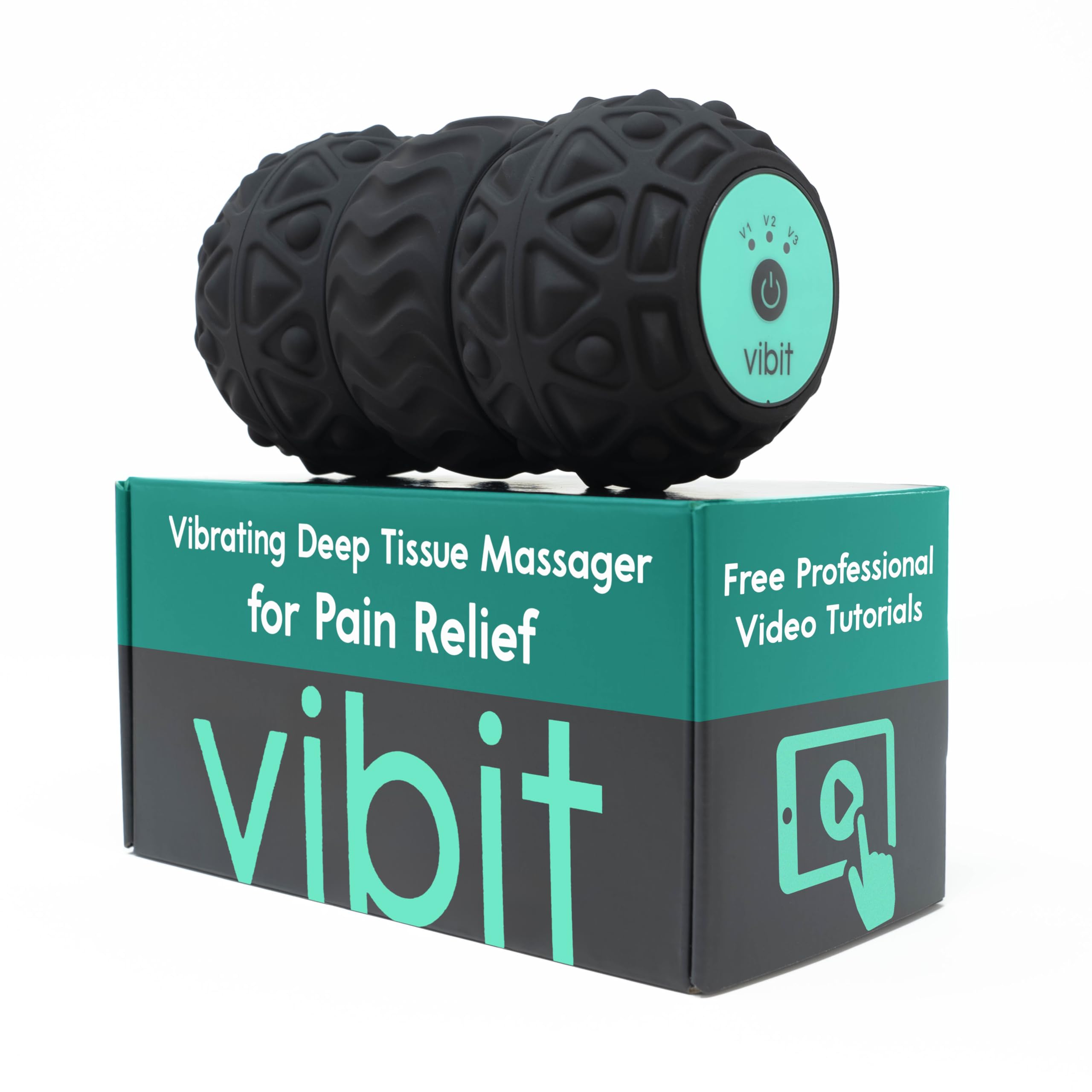 Vibit foot massage roller targets arches and calves for relief.
