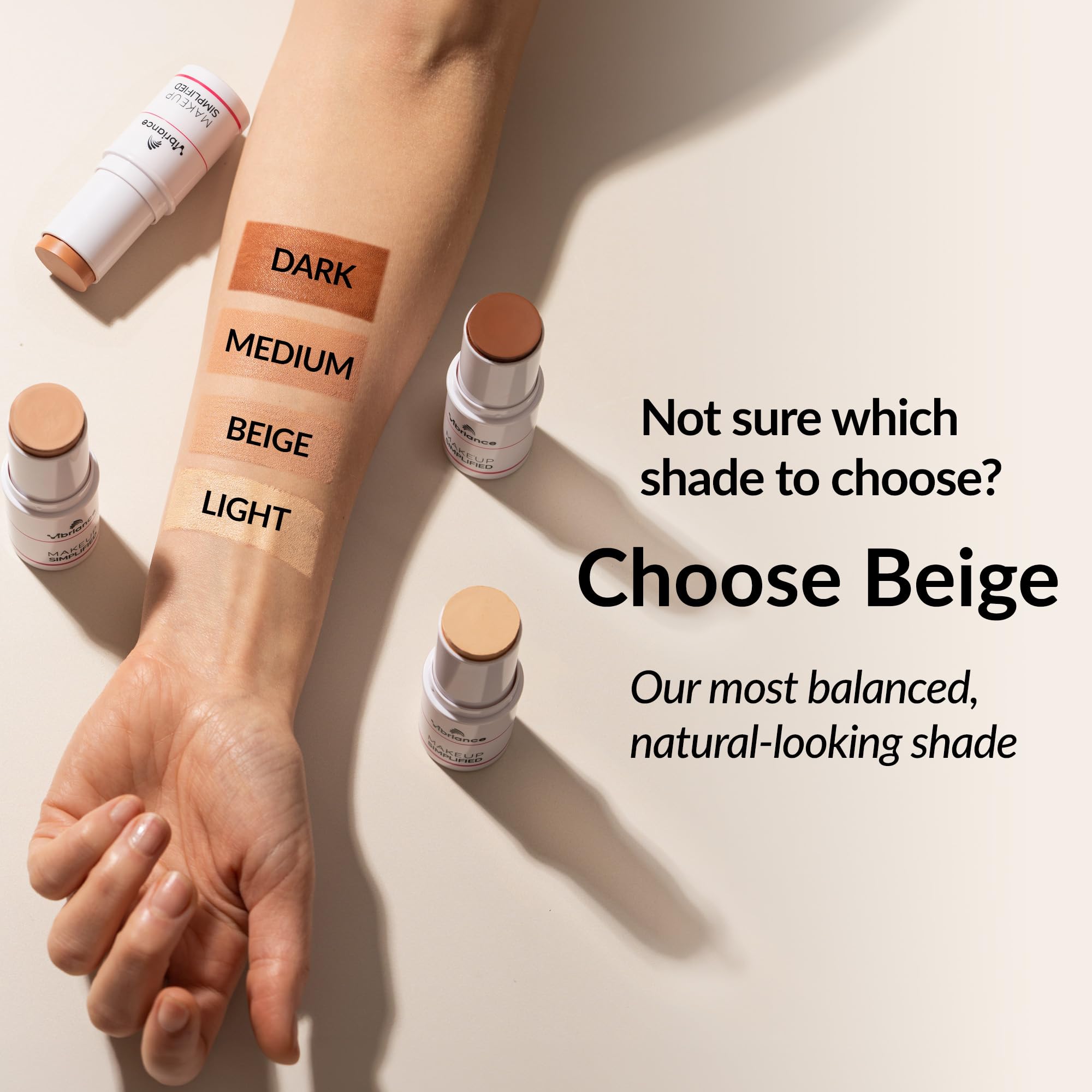 Vibriance Complexion Sticks creamy foundation swirls for light to medium coverage