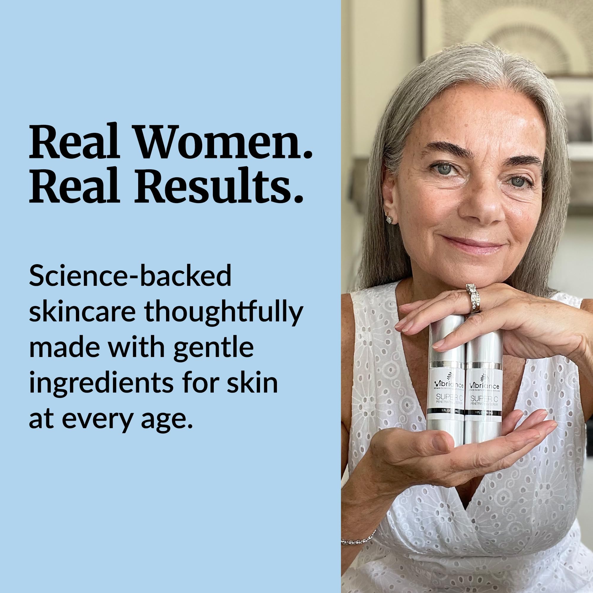 Vibriance Super C Serum on clean skin during routine